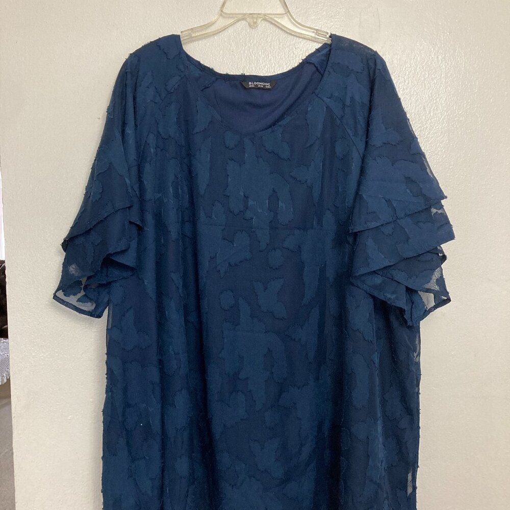BloomChic Women Plus Size Blouse / blue